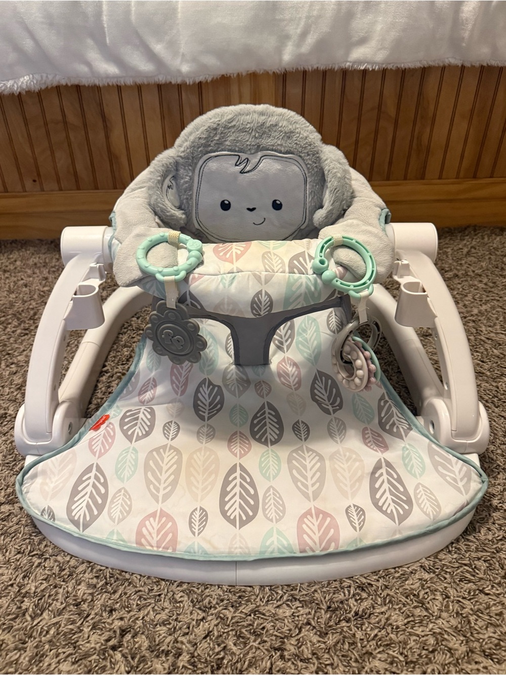Gray Leaf-Print Baby Activity Seat - Fisherprice